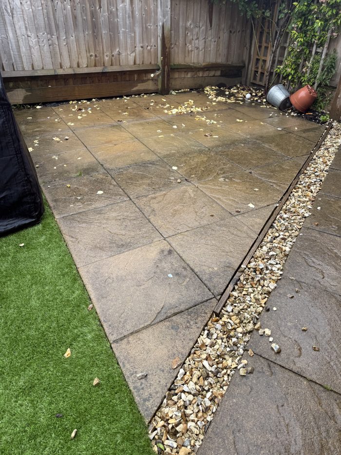 Side path before cleaning